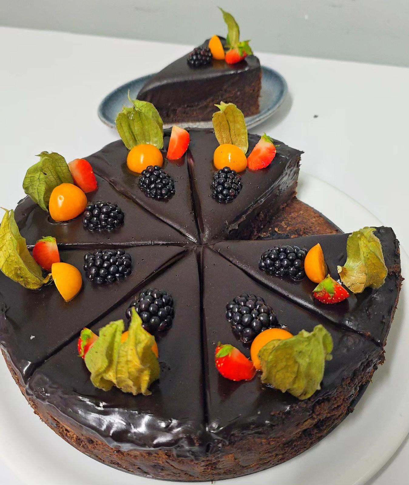 Vegansk chokladtårta- Per bit